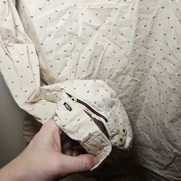 Netplay Heritage Workwear Cream Polka Dot Shirt - Picture 7 of 9